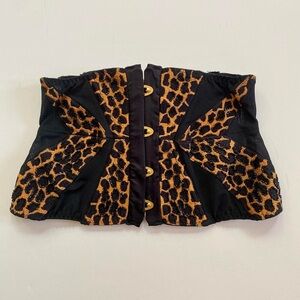 SOLD Agent Provocateur beaded leopard print waspie